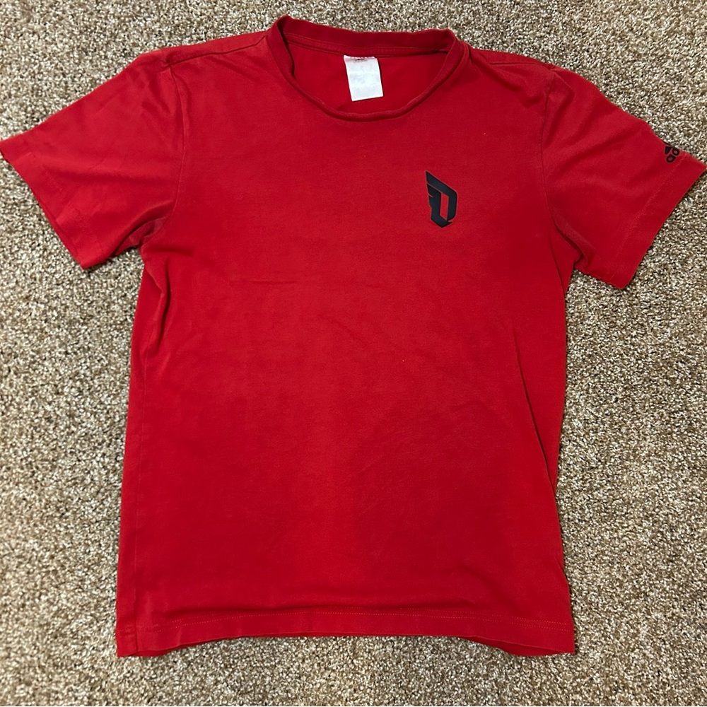 Throwback Damian Lillard DAME DOLLA Red Graphic T-shirt
